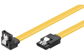 Kabel SATA III Typ L 6Gb/s kątowy żółty Goobay 1m