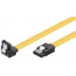 Kabel SATA III Typ L 6Gb/s kątowy żółty Goobay 0,2m