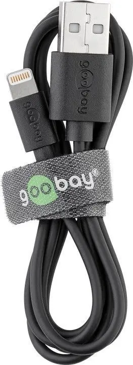 Kabel USB - Apple Lightning Plug (8-pin) Goobay CZARNY 2m