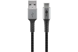 Kabel USB 2.0 - USB typu C USB-C OPLOT TEKSTYLNY Goobay 0,5m