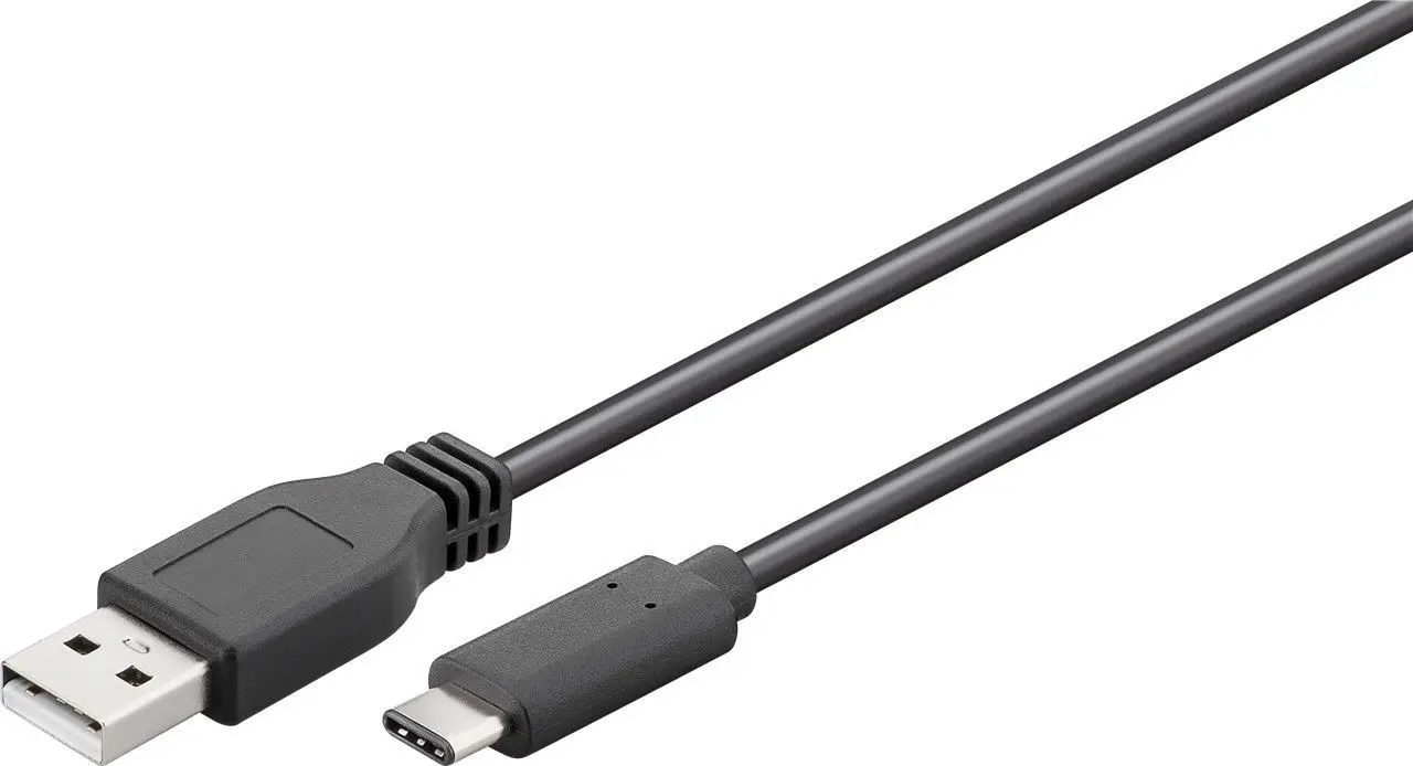 Kabel USB-C - USB-A 2.0 Czarny 1,8m 