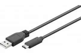 Kabel USB-C - USB-A 2.0 Czarny 3m 