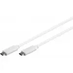 Kabel USB-C - USB-C 3.1 goobay, biały 0,5m