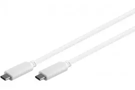 Kabel USB-C - USB-C 3.1 goobay, biały 1m