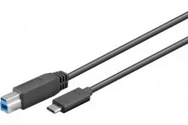 Kabel USB-C - USB typu B 3.0 1m czarny