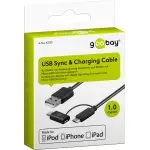 Kabel USB - micro USB + adapter Apple Lightning Goobay 1m