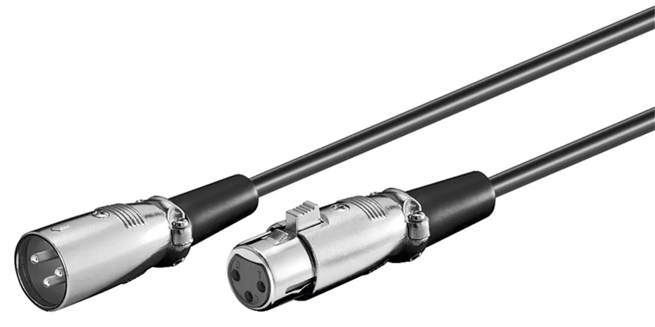 Kabel XLR gniazdo (3-pin) - XLR wtyk (3-pin) Goobay 6m