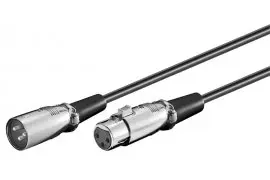 Kabel XLR gniazdo (3-pin) - XLR wtyk (3-pin) Goobay 2m