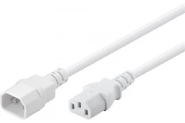 Kabel zasilający (komputerowy) IEC C13 - C14 Goobay biały 0,5m