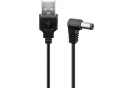 Kabel zasilający USB - wtyk DC 5,5x2,5mm Goobay czarny 1,5m