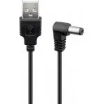 Kabel zasilający USB - wtyk DC 5,5x2,5mm Goobay czarny 0,5m