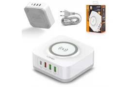 Ładowarka indukcyjna z USB PD QC3.0 Auto ID 32W LDNIO AW004