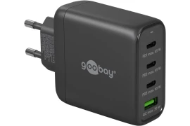 Ładowarka sieciowa 3x USB-C + USB superszybkie ładowanie 68W QC 3.0 PD Goobay czarna