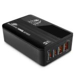 GaN 65W Wandladegerät, LED, PD QC3.0, 4-Port Spacetronik SR100