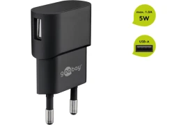 Ładowarka sieciowa USB 1A 5W Goobay czarna