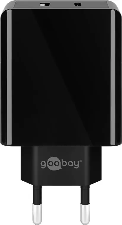 Ładowarka sieciowa USB-C i USB Power Delivery 25W Goobay czarna