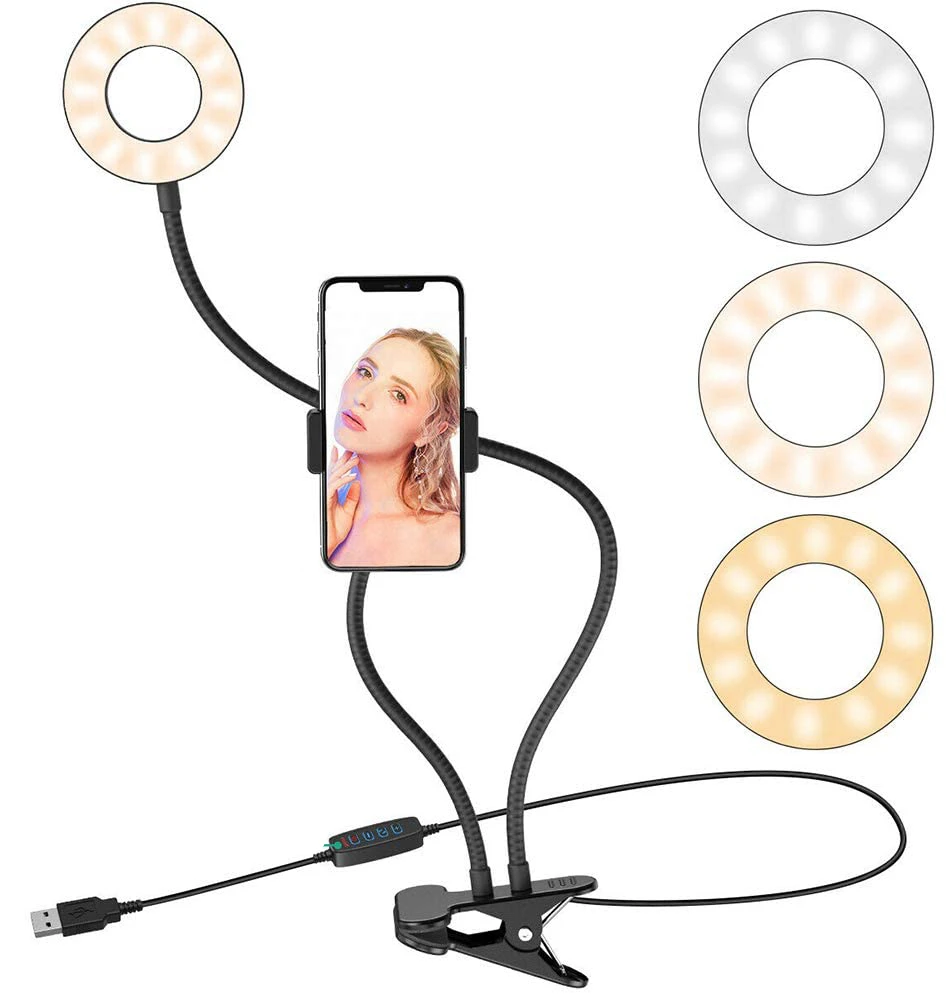 9 cm LED-Ringlampe Apexel APL-FL04