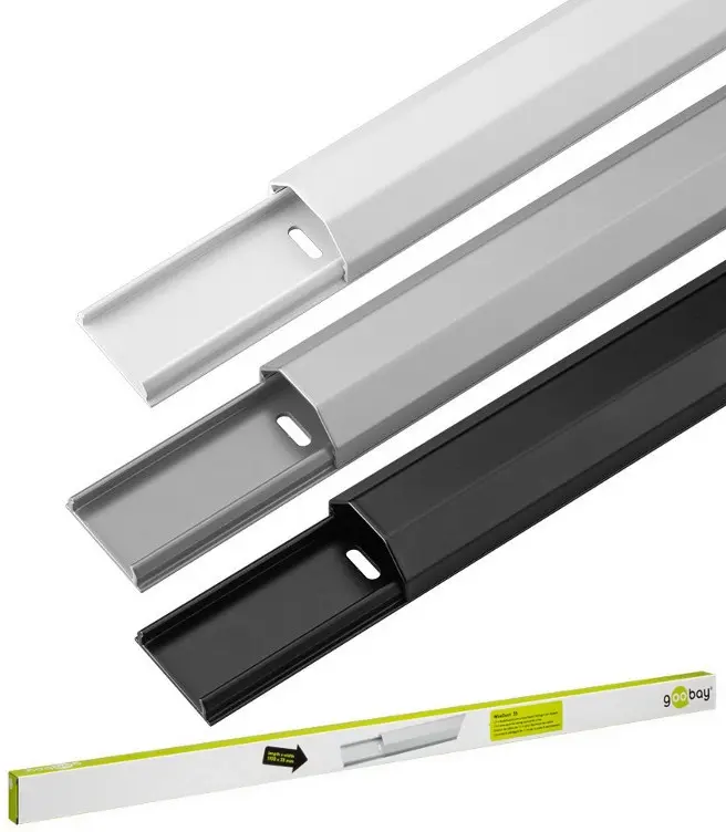 Listwa aluminiowa - osłona kabli 1,1 m x 50mm Goobay - srebrna