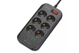 Listwa zasilająca 6x AC z ładowarką 4x USB Auto-id LDNIO SE6403