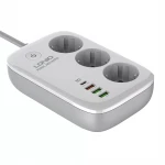 Listwa zasilająca WiFi 3x AC z ładowarką 1x USB-C PD 3.0 30W / 1x USB QC  3.0 18W / 2x USB Auto-id Tuya LDNIO SEW3452