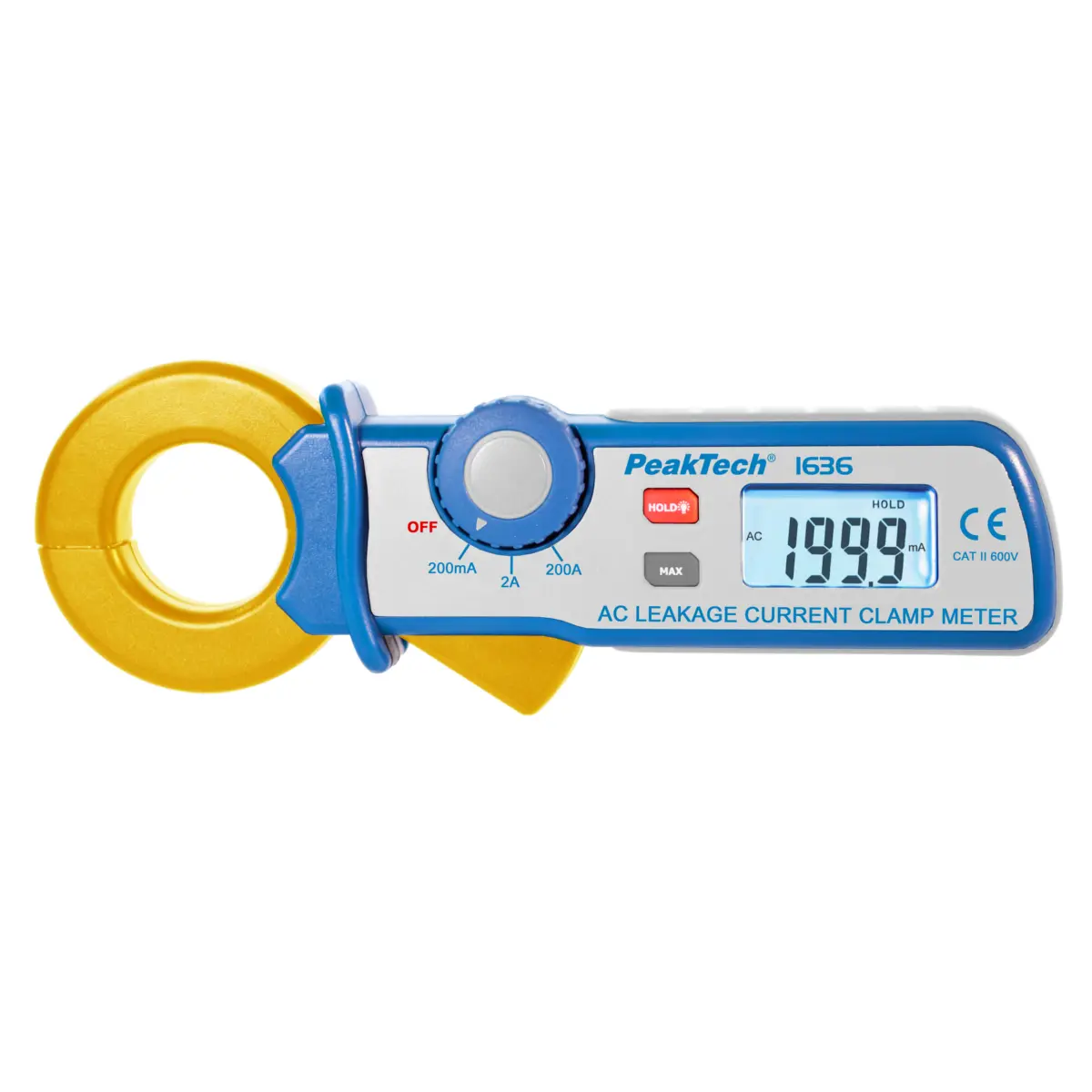 Stromzange zum Messen kleiner Wechselströme 200 mA 100 µA Peaktech 1636