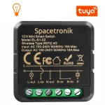 Mini switch światła włącznik przekaźnik Wi-Fi pojedynczy obwód Smart Life Tuya Spacetronik sterownik SL-S1-02 Black