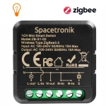 Mini switch światła włącznik ZigBee 3.0 pojedynczy przekaźnik Smart Life Tuya Spacetronik sterownik ZB-S1-02 Black