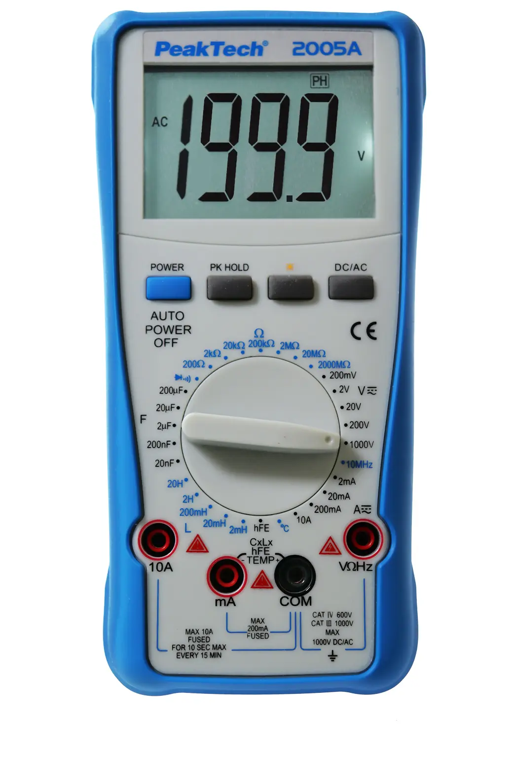 Digitalmultimeter PeakTech 2005A DCV ACV DCA ACA