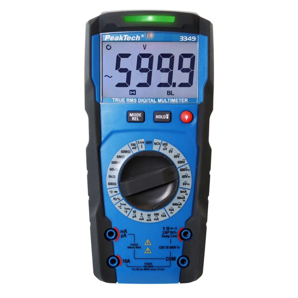 PeakTech 3349 10A 600V Digitalmultimeter Diodenmessbrenner