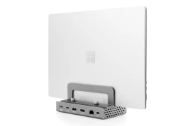 Silberner Laptopständer von Spacetronik