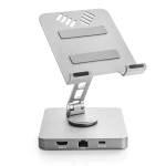 11 in 1 USB-C Hub Stand USB-C to  HDMI + USB-C z PD + 3x USB+ RJ45 + AUX + microSD + SD SPE-PB04