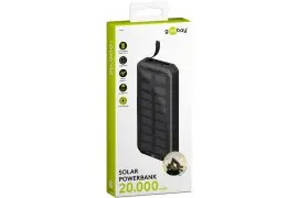 PowerBank Goobay Fast Charge mit Solar 20.000 mAh 0,3m