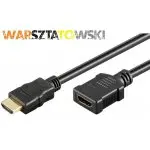 przedłużacz HDMI™ Goobay Gold Black 1m