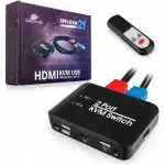 Umschalter KVM USB + HDMI 2/1 Spacetronik SPH-KVM21