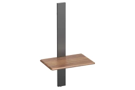 Verstellbares schwarz-braunes Wandregal Spacetronik SPGC21 Stahl 43 cm