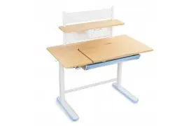 Spacetronik XD 112x60 cm (blau) Verstellbarer Kinderschreibtisch mit Ablage