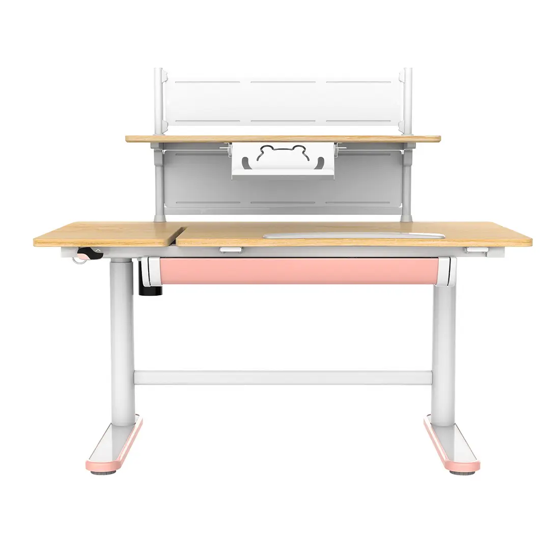 Spacetronik XD 112x60 cm (rosa) Verstellbarer Kinderschreibtisch mit Ablage