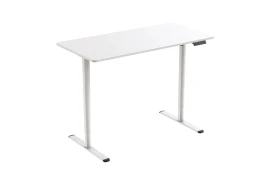 Verstellbarer Schreibtisch mit elektrischer Höhenverstellung Spacetronik Moris SPE-O121, 120x60, weißer Rahmen, weißer Holzplatte
