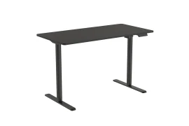 Verstellbarer Schreibtisch mit elektrischer Höhenverstellung Spacetronik Moris SPE-O121, 120x60, schwarz Rahmen, schwarz Holzplatte
