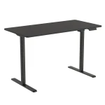 Verstellbarer Schreibtisch mit elektrischer Höhenverstellung Spacetronik Moris SPE-O121, 120x60, schwarz Rahmen, schwarz Holzplatte