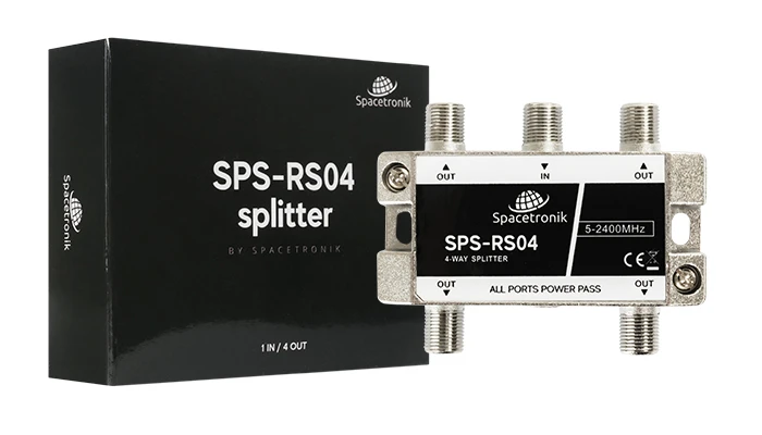 Splitter für TV-Antennen 1/4 5-2400 MHz Spacetronik SPS-RS04