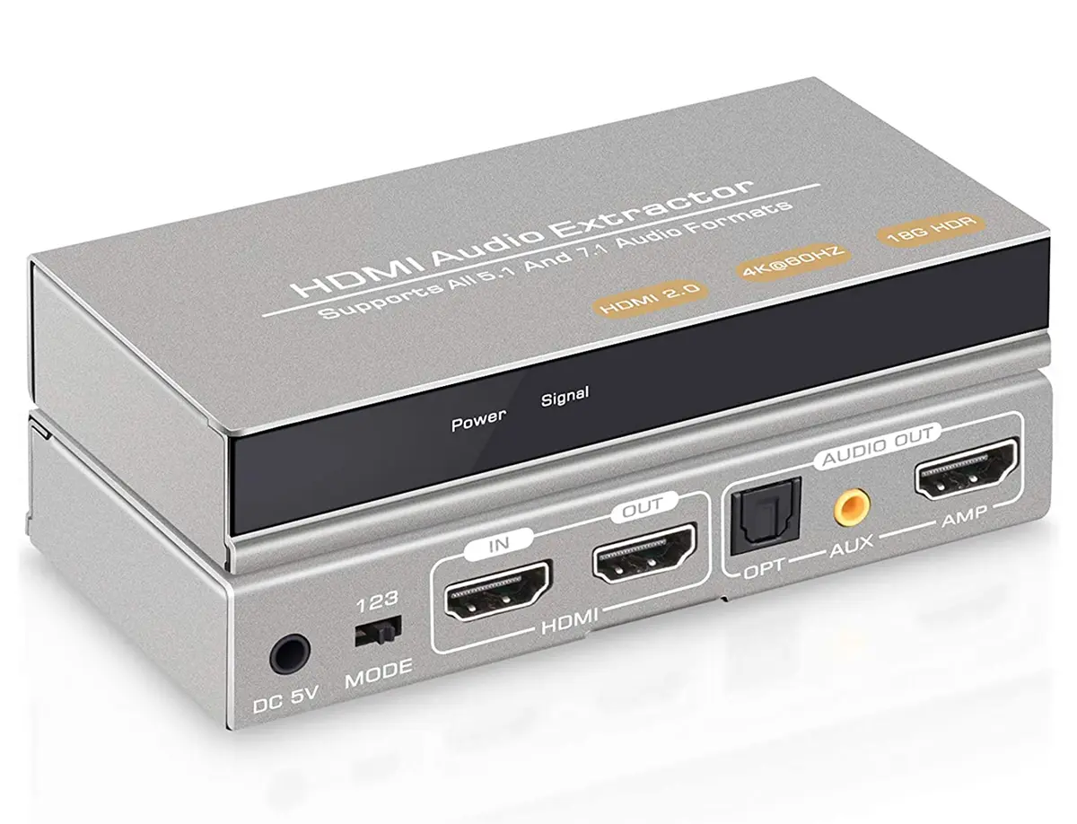 Audio Extractor HDMI zu Audio 7.1 SPDIF, Coaxial, AUX 4Kx2K@60Hz  Spacetronik SPH-AE10