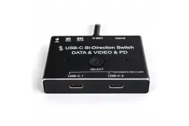 Splitter Combiner USB-C Bi-Direction 1x2 oder 2x1 Spacetronik SPC-BID01 mit Schalter 1/2 2/1