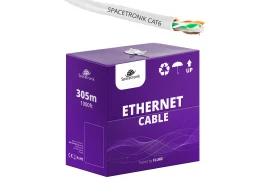 LAN Cable CAT5e U/UTP AWG 24/1 Spacetronik 305m PoE PE