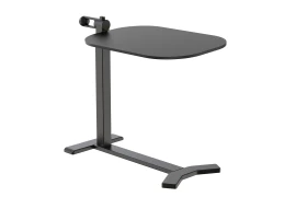  Niemiecki: Bett-Tisch mit höhenverstellbarer Spacetronik BUDDY 06, Schwarz Holzplatte, Schwarz Gestell