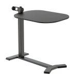  Niemiecki: Bett-Tisch mit höhenverstellbarer Spacetronik BUDDY 06, Schwarz Holzplatte, Schwarz Gestell