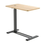 Bett-Tisch mit höhenverstellbarer Funktion Spacetronik BUDDY 07, Helle Holzplatte und schwarz Gestell