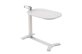Bett-Tisch mit höhenverstellbarer Funktion Spacetronik BUDDY 06, weiße Tischplatte und weißes Gestell