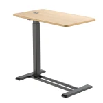 Bett-Tisch mit höhenverstellbarer Funktion Spacetronik BUDDY 08, Helle Holzplatte und schwarz Gestell