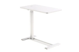 Bett-Tisch mit höhenverstellbarer Funktion Spacetronik BUDDY 07, weiße Tischplatte und weißes Gestell